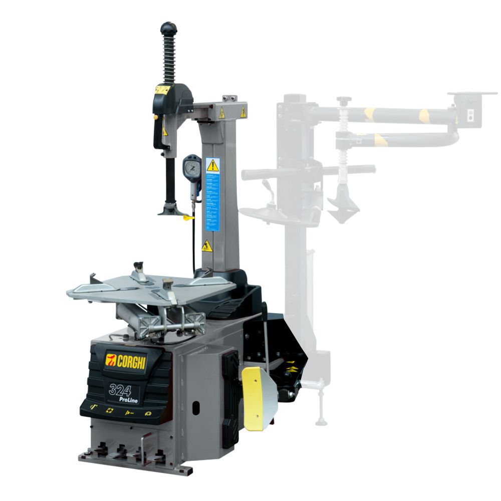 Corghi Proline 324 2V, bis 24", optionaler Hilfsarm für Runflat-Reifen