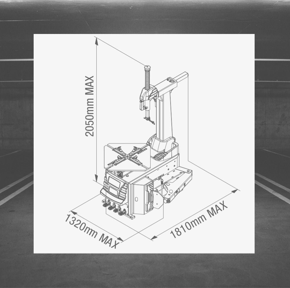 Corghi Proline 324 2V, bis 24", optionaler Hilfsarm für Runflat-Reifen