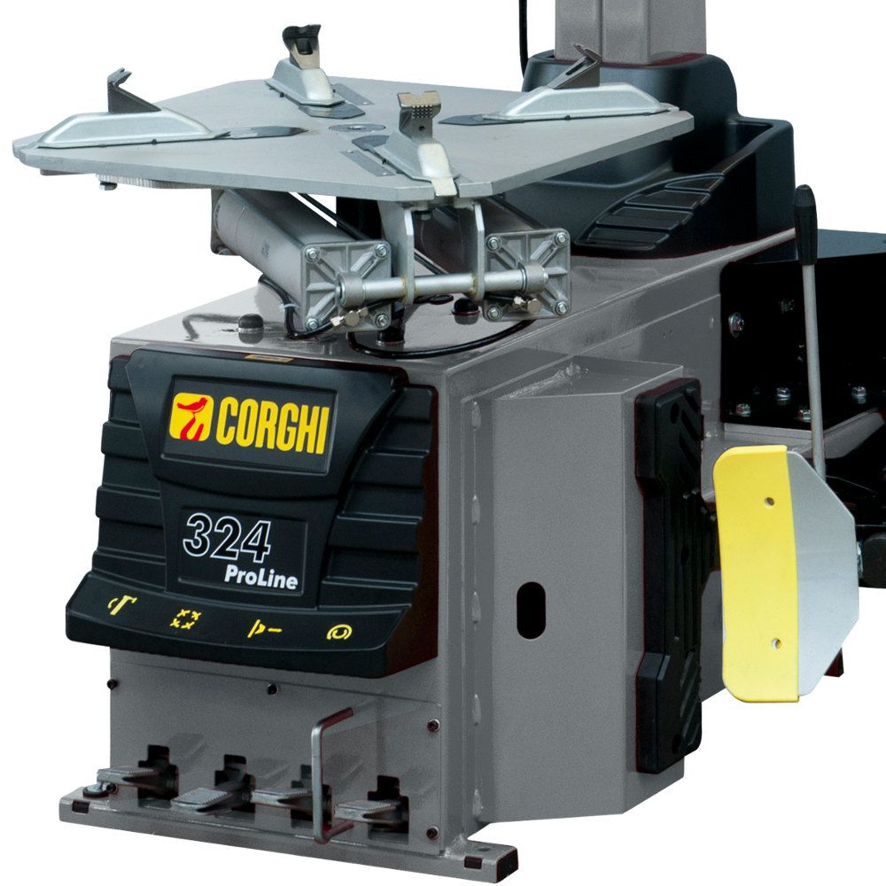 Corghi Proline 324 2V, bis 24", optionaler Hilfsarm für Runflat-Reifen